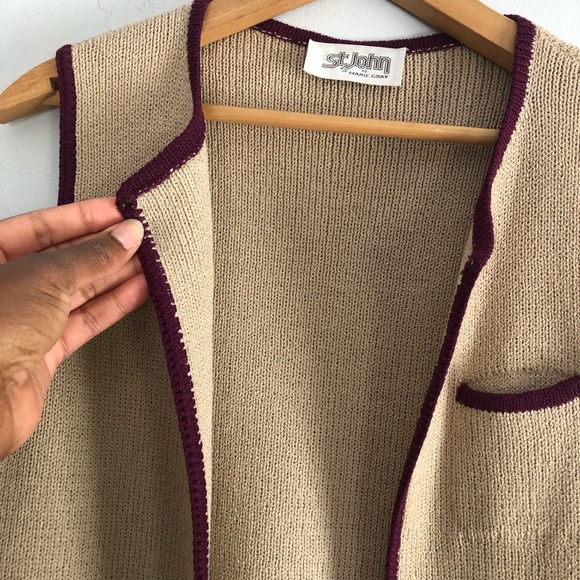 Vintage St John Contrast Knit Vest - Picture 8 of 12